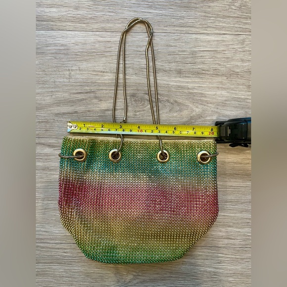 Rainbow Rhinestone Pouch Bag - Picture 6 of 13